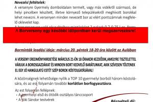 Gyermelyi borverseny FIGYELEM! A BORVERSENY EGY KÉSŐBBI IDŐPONTBAN KERÜL MEGRENDEZÉSRE!